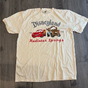 Custom Disneyland Cars Land Small Shop Comfort Colors T Shirt XL Cream